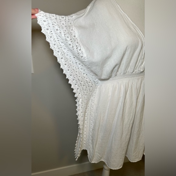 Seaspice Isla Cover Mini Dress White Boho Crochet Lace Cotton Beach Dress XL - Picture 5 of 14